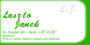 laszlo janek business card